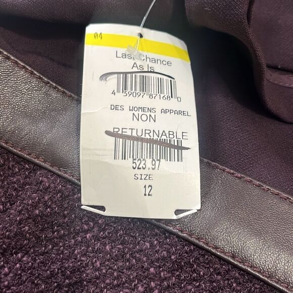 St. John Burgundy Half Zip Dress size 12 NWT - Picture 5 of 7